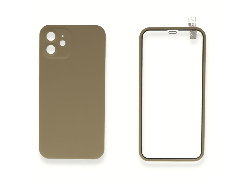 Newface iPhone 11 Kılıf 360 Full Body Silikon Kapak - Gold