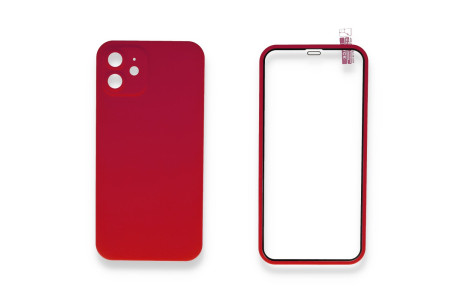 Newface iPhone 11 Kılıf 360 Full Body Silikon Kapak - Kırmızı