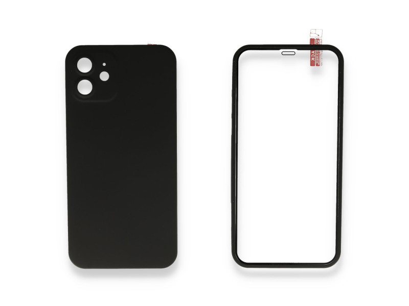 Newface iPhone 11 Kılıf 360 Full Body Silikon Kapak - Siyah