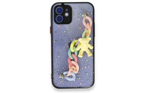 Newface iPhone 11 Kılıf Ayıcıklı Silikon - Siyah