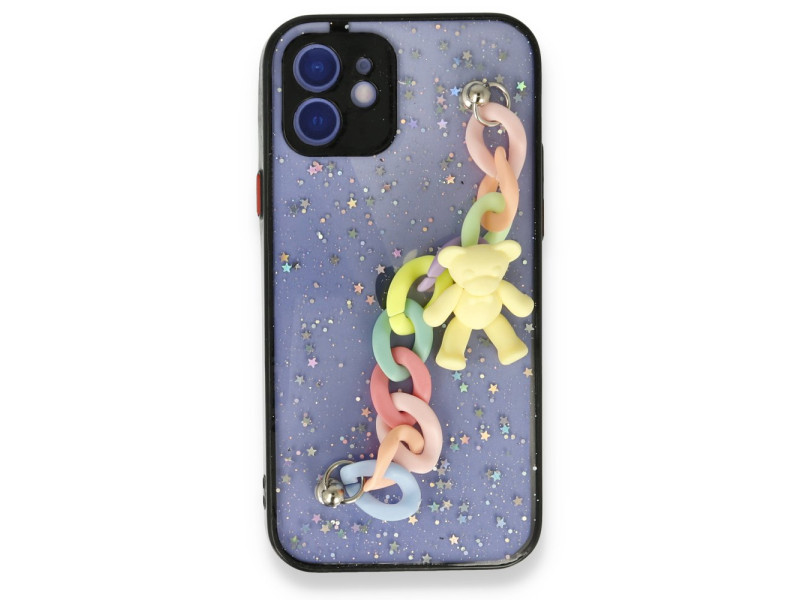 Newface iPhone 11 Kılıf Ayıcıklı Silikon - Siyah