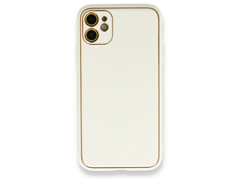 Newface iPhone 11 Kılıf Coco Karbon Silikon - Beyaz