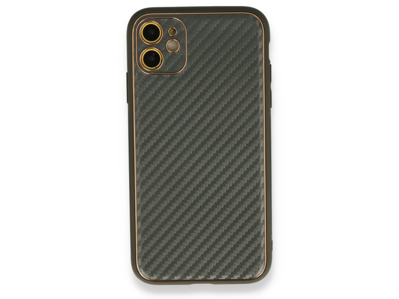 Newface iPhone 11 Kılıf Coco Karbon Silikon - Füme