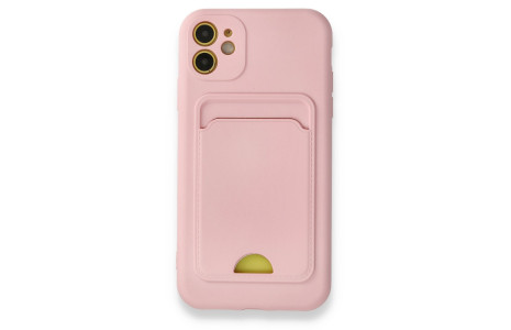Newface iPhone 11 Kılıf Kelvin Kartvizitli Silikon - Pembe