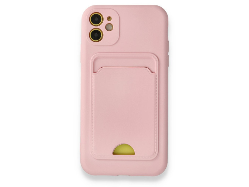 Newface iPhone 11 Kılıf Kelvin Kartvizitli Silikon - Pembe