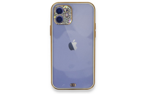 Newface iPhone 11 Kılıf Liva Taşlı Silikon - Beyaz