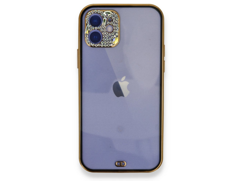 Newface iPhone 11 Kılıf Liva Taşlı Silikon - Siyah