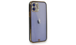 Newface iPhone 11 Kılıf Liva Taşlı Silikon - Siyah