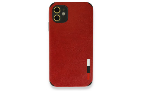 Newface iPhone 11 Kılıf Loop Deri Silikon - Kırmızı