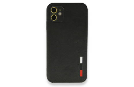 Newface iPhone 11 Kılıf Loop Deri Silikon - Siyah