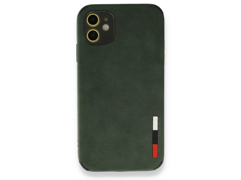Newface iPhone 11 Kılıf Loop Deri Silikon - Yeşil
