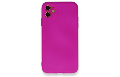 Newface iPhone 11 Kılıf Nano içi Kadife Silikon - Fuşya