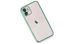 Newface iPhone 11 Kılıf Razer Lensli Silikon - Yeşil
