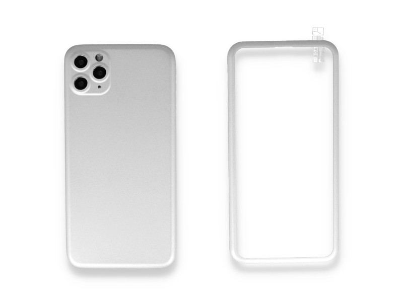 Newface iPhone 11 Pro Kılıf 360 Full Body Silikon Kapak - Beyaz