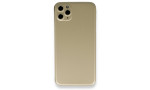 Newface iPhone 11 Pro Kılıf 360 Full Body Silikon Kapak - Gold