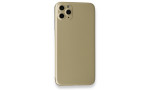 Newface iPhone 11 Pro Kılıf 360 Full Body Silikon Kapak - Gold