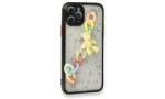 Newface iPhone 11 Pro Kılıf Ayıcıklı Silikon - Siyah