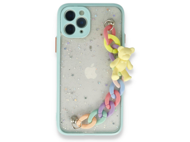 Newface iPhone 11 Pro Kılıf Ayıcıklı Silikon - Yeşil