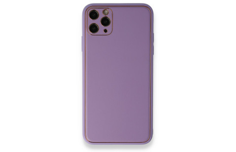 Newface iPhone 11 Pro Kılıf Coco Deri Silikon Kapak - Lila