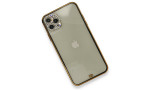 Newface iPhone 11 Pro Kılıf Liva Taşlı Silikon - Siyah