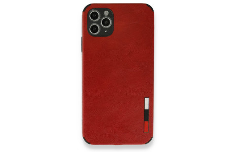 Newface iPhone 11 Pro Kılıf Loop Deri Silikon - Kırmızı