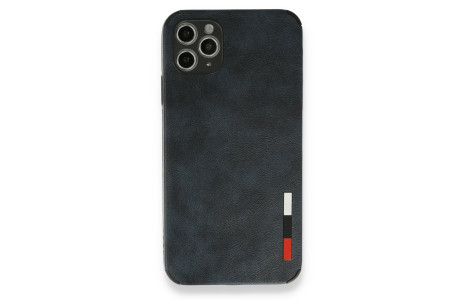 Newface iPhone 11 Pro Kılıf Loop Deri Silikon - Lacivert