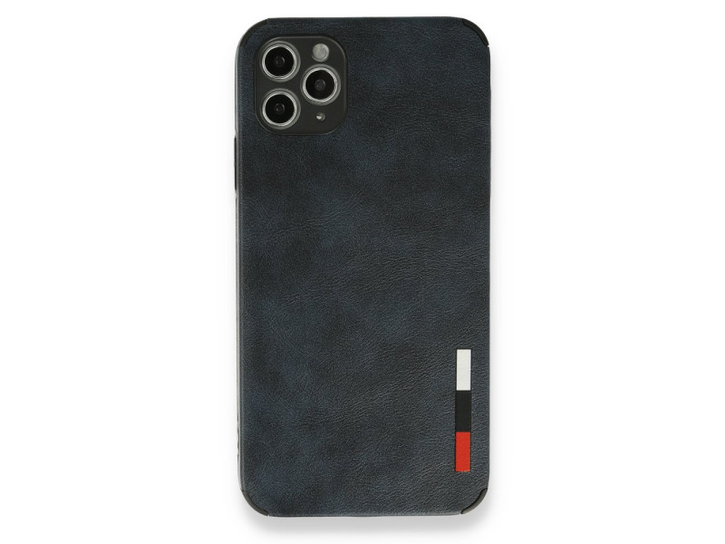 Newface iPhone 11 Pro Kılıf Loop Deri Silikon - Lacivert