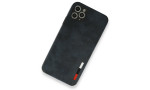 Newface iPhone 11 Pro Kılıf Loop Deri Silikon - Lacivert