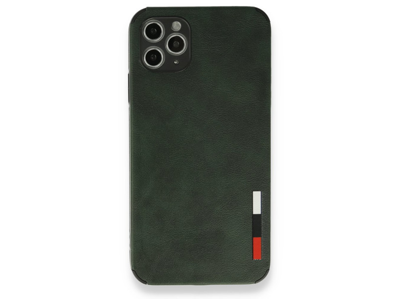 Newface iPhone 11 Pro Kılıf Loop Deri Silikon - Yeşil