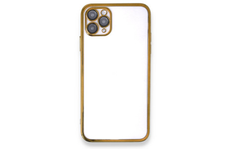 Newface iPhone 11 Pro Kılıf Razer Lensli Silikon - Gold