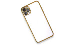 Newface iPhone 11 Pro Kılıf Razer Lensli Silikon - Gold