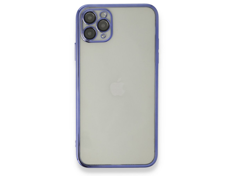 Newface iPhone 11 Pro Kılıf Razer Lensli Silikon - Mor