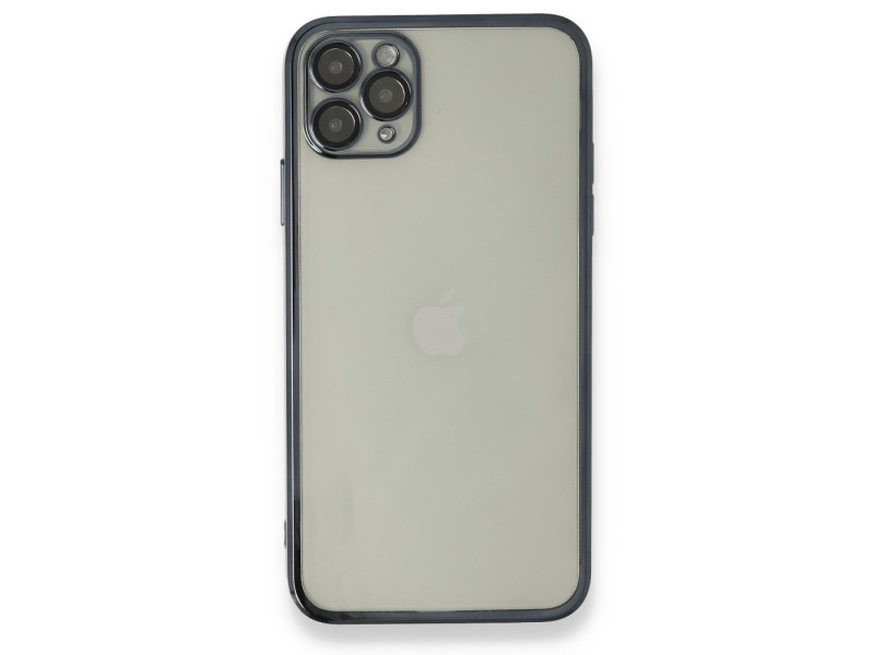 Newface iPhone 11 Pro Kılıf Razer Lensli Silikon - Siyah