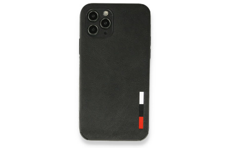 Newface iPhone 11 Pro Max Kılıf Loop Deri Silikon - Siyah