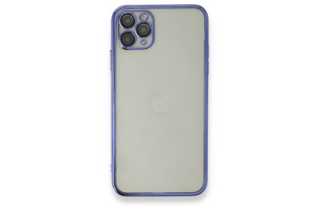 Newface iPhone 11 Pro Max Kılıf Razer Lensli Silikon - Mor