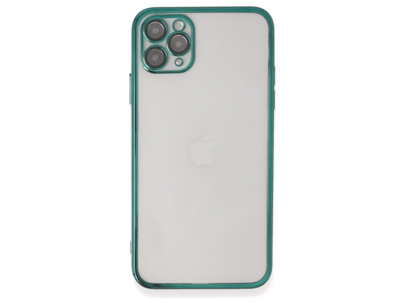 Newface iPhone 11 Pro Max Kılıf Razer Lensli Silikon - Yeşil