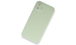Newface iPhone 12 Kılıf 360 Full Body Silikon Kapak - Açık Yeşil