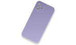 Newface iPhone 12 Kılıf 360 Full Body Silikon Kapak - Lila