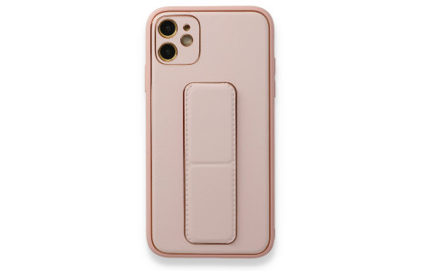 Newface iPhone 12 Kılıf Coco Deri Standlı Kapak - Pembe