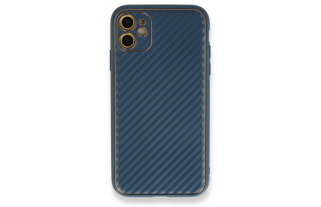 Newface iPhone 12 Kılıf Coco Karbon Silikon - Mavi