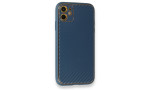 Newface iPhone 12 Kılıf Coco Karbon Silikon - Mavi