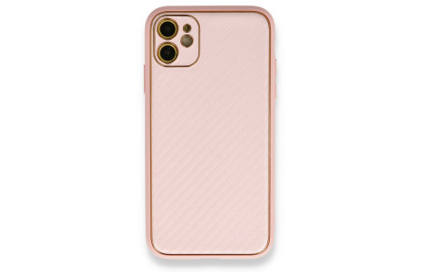 Newface iPhone 12 Kılıf Coco Karbon Silikon - Pembe