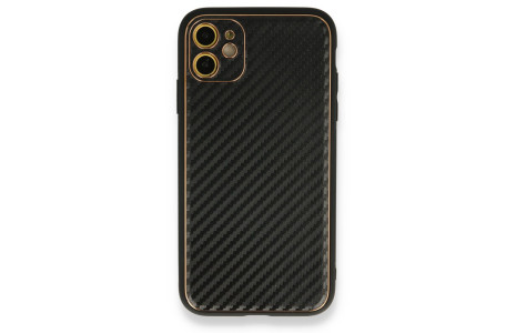 Newface iPhone 12 Kılıf Coco Karbon Silikon - Siyah