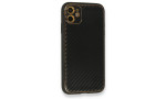 Newface iPhone 12 Kılıf Coco Karbon Silikon - Siyah