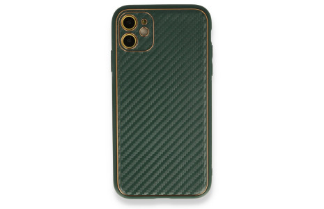 Newface iPhone 12 Kılıf Coco Karbon Silikon - Yeşil