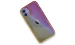 Newface iPhone 12 Kılıf İmaj Silikon - Sarı-Pembe
