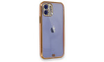 Newface iPhone 12 Kılıf Liva Taşlı Silikon - Pembe