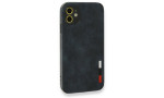 Newface iPhone 12 Kılıf Loop Deri Silikon - Lacivert