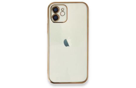 Newface iPhone 12 Kılıf Razer Lensli Silikon - Gold