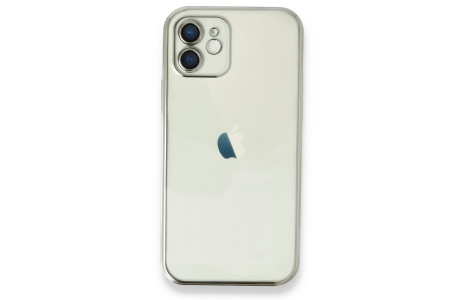 Newface iPhone 12 Kılıf Razer Lensli Silikon - Gümüş